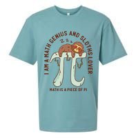 I Am A Math Genius And Sloths Lover Math Is A Piece Of Pi Sueded Cloud Jersey T-Shirt