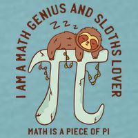 I Am A Math Genius And Sloths Lover Math Is A Piece Of Pi Sueded Cloud Jersey T-Shirt