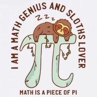 I Am A Math Genius And Sloths Lover Math Is A Piece Of Pi Garment-Dyed Sweatshirt