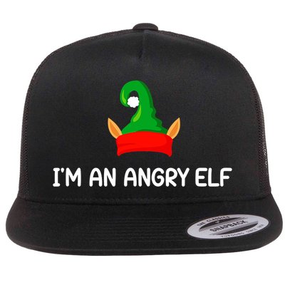 I'm An Angry Elf Christmas Funny Jokes Christmas Gifts Flatbill Hat