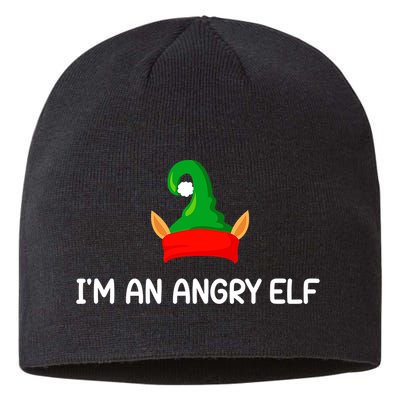 I'm An Angry Elf Christmas Funny Jokes Christmas Gifts Sustainable Beanie