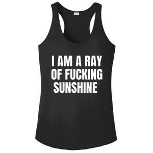 I Am A Ray Of Fucking Sunshine Ladies PosiCharge Competitor Racerback Tank