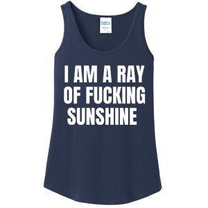 I Am A Ray Of Fucking Sunshine Ladies Essential Tank