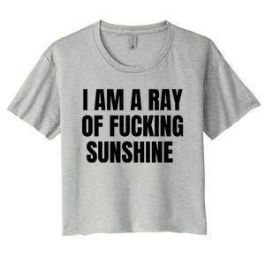 I Am A Ray Of Fucking Sunshine Women's Crop Top Tee