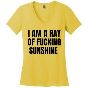 I Am A Ray Of Fucking Sunshine Women's V-Neck T-Shirt