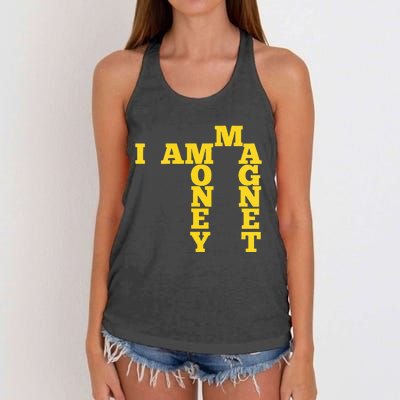 I Am A Money Magnet Women's Knotted Racerback Tank