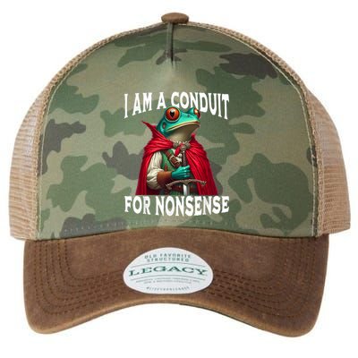 I Am A Conduit For Nonsense Funny Frog Legacy Tie Dye Trucker Hat