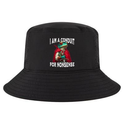 I Am A Conduit For Nonsense Funny Frog Cool Comfort Performance Bucket Hat
