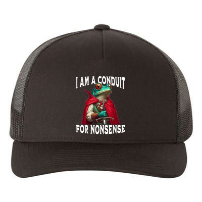 I Am A Conduit For Nonsense Funny Frog Yupoong Adult 5-Panel Trucker Hat
