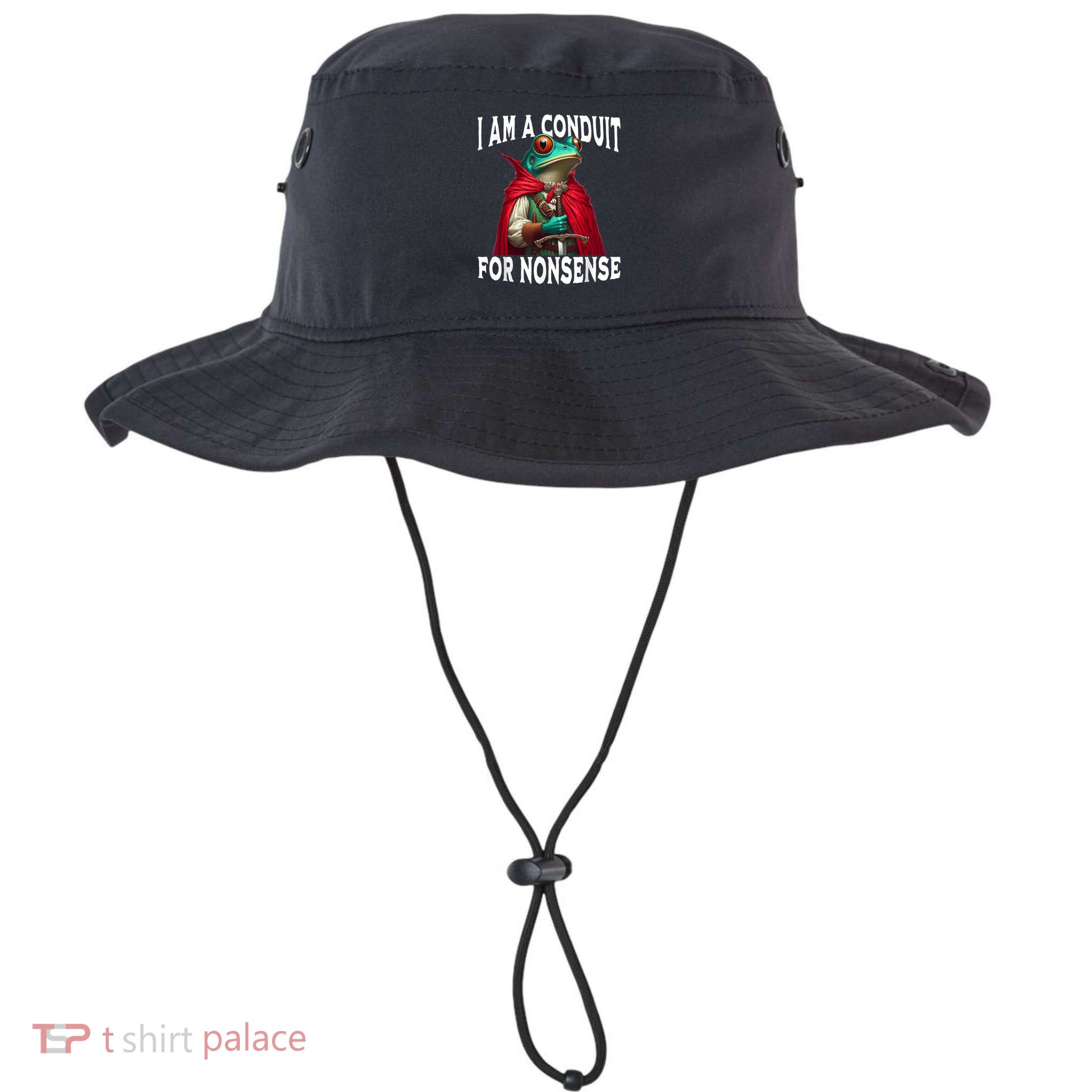 I Am A Conduit For Nonsense Funny Frog Bucket Hat
