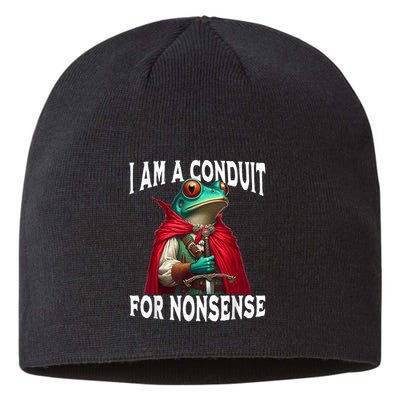 I Am A Conduit For Nonsense Funny Frog Sustainable Beanie