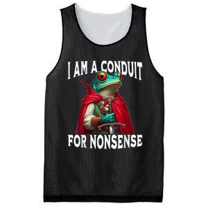 I Am A Conduit For Nonsense Funny Frog Mesh Reversible Basketball Jersey Tank