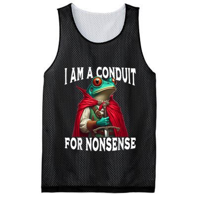I Am A Conduit For Nonsense Funny Frog Mesh Reversible Basketball Jersey Tank