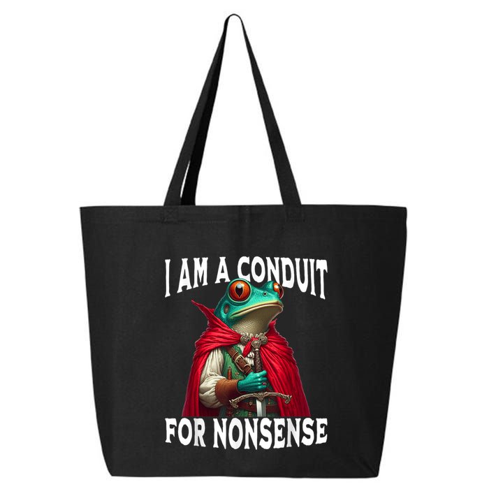 I Am A Conduit For Nonsense Funny Frog 25L Jumbo Tote