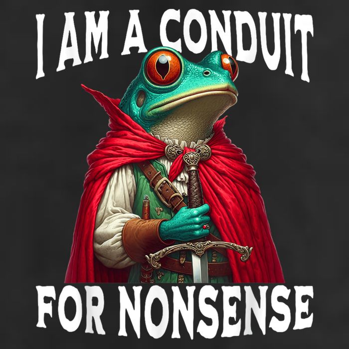 I Am A Conduit For Nonsense Funny Frog Golf Towel
