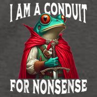I Am A Conduit For Nonsense Funny Frog Vector Backpack