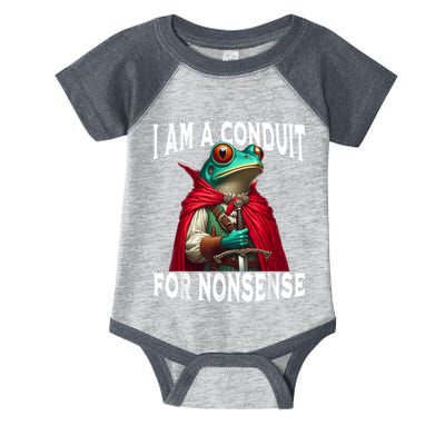 I Am A Conduit For Nonsense Funny Frog Infant Baby Jersey Bodysuit