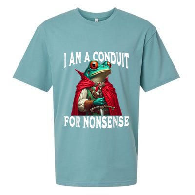 I Am A Conduit For Nonsense Funny Frog Sueded Cloud Jersey T-Shirt