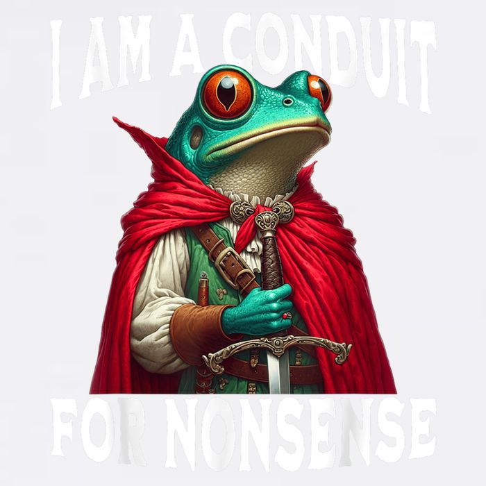 I Am A Conduit For Nonsense Funny Frog Garment-Dyed Sweatshirt