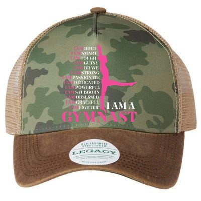 I Am A Gymnast Gymnastics Women Sports Legacy Tie Dye Trucker Hat