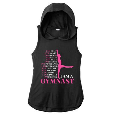 I Am A Gymnast Gymnastics Women Sports Ladies PosiCharge Tri-Blend Wicking Draft Hoodie Tank