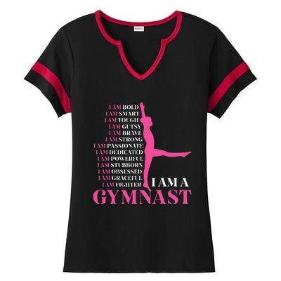 I Am A Gymnast Gymnastics Women Sports Ladies Halftime Notch Neck Tee