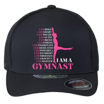 I Am A Gymnast Gymnastics Women Sports Flexfit Unipanel Trucker Cap