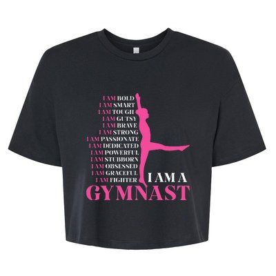 I Am A Gymnast Gymnastics Women Sports Bella+Canvas Jersey Crop Tee