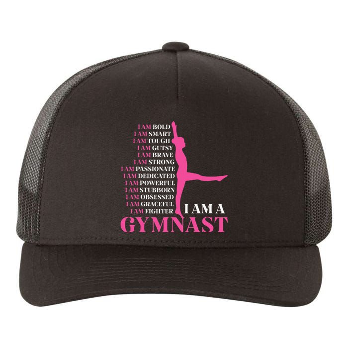 I Am A Gymnast Gymnastics Women Sports Yupoong Adult 5-Panel Trucker Hat