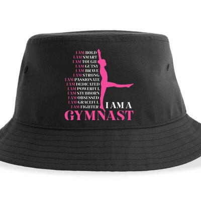 I Am A Gymnast Gymnastics Women Sports Sustainable Bucket Hat