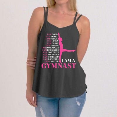 I Am A Gymnast Gymnastics Women Sports Women's Strappy Tank