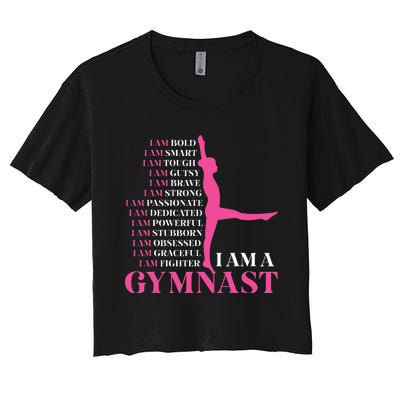 I Am A Gymnast Gymnastics Women Sports Women's Crop Top Tee