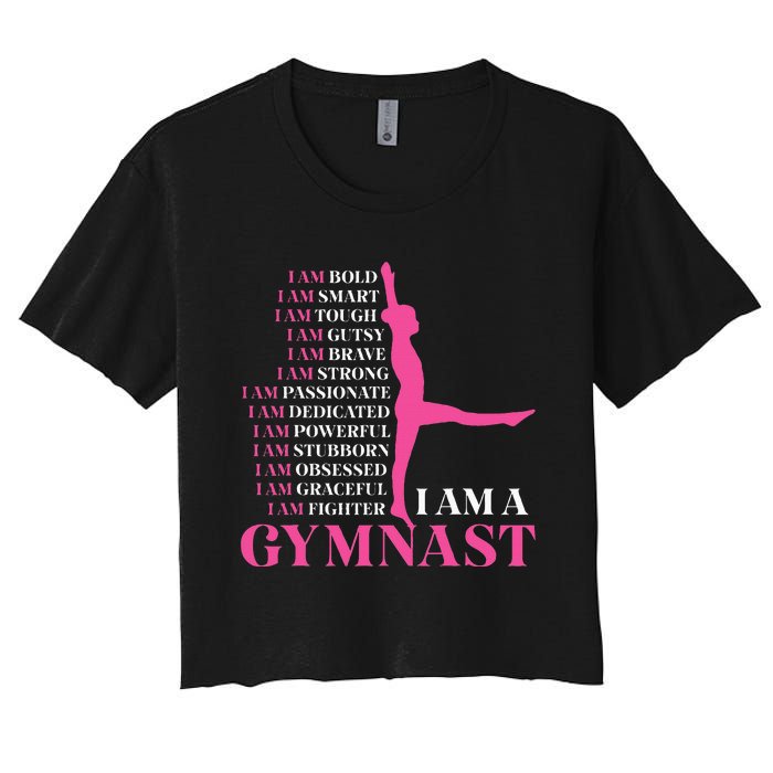 I Am A Gymnast Gymnastics Women Sports Women's Crop Top Tee