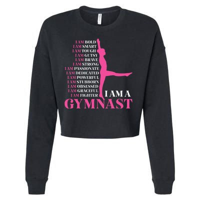 I Am A Gymnast Gymnastics Women Sports Cropped Pullover Crew