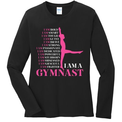 I Am A Gymnast Gymnastics Women Sports Ladies Long Sleeve Shirt