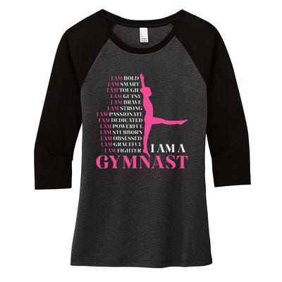 I Am A Gymnast Gymnastics Women Sports Women's Tri-Blend 3/4-Sleeve Raglan Shirt