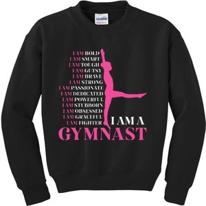 I Am A Gymnast Gymnastics Women Sports Kids Sweatshirt