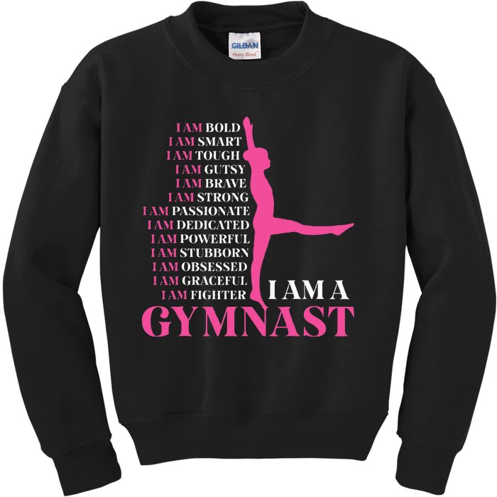 I Am A Gymnast Gymnastics Women Sports Kids Sweatshirt