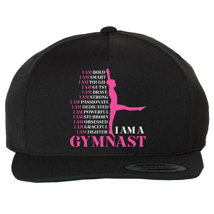 I Am A Gymnast Gymnastics Women Sports Wool Snapback Cap