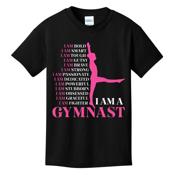 I Am A Gymnast Gymnastics Women Sports Kids T-Shirt