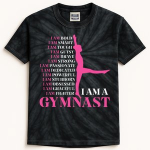 I Am A Gymnast Gymnastics Women Sports Kids Tie-Dye T-Shirt