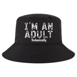 Im An Adult Technically Funny 18th Birthday Cool Comfort Performance Bucket Hat