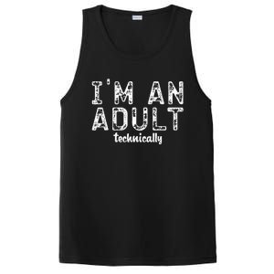 Im An Adult Technically Funny 18th Birthday PosiCharge Competitor Tank