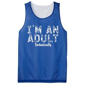 Im An Adult Technically Funny 18th Birthday Mesh Reversible Basketball Jersey Tank