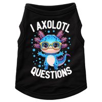 I Ask Axolotl Questions Funny  Cute Salamander  Doggie Tank