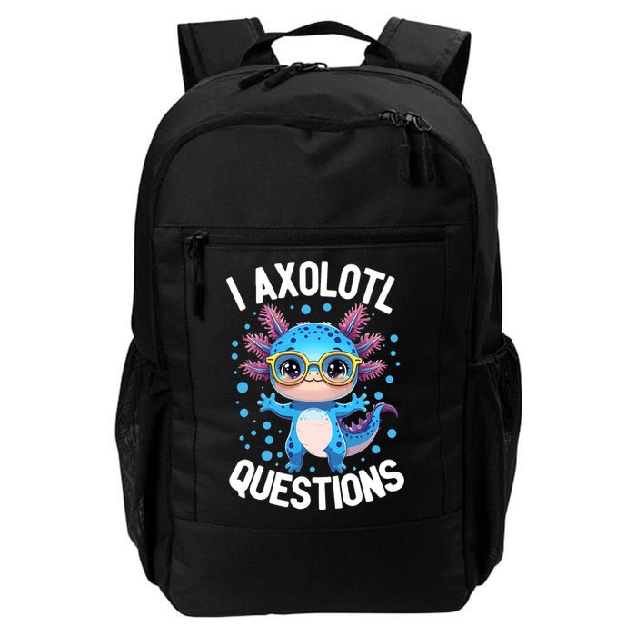 I Ask Axolotl Questions Funny  Cute Salamander  Backpack