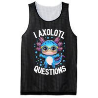 I Ask Axolotl Questions Funny  Cute Salamander  Mesh Reversible Basketball Jersey Tank