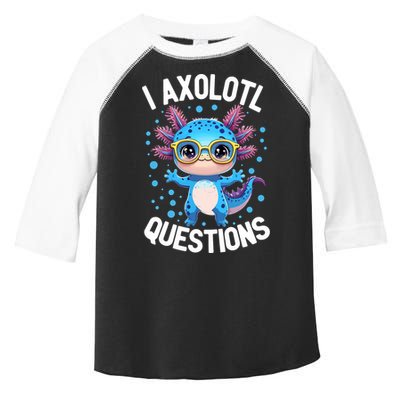 I Ask Axolotl Questions Funny  Cute Salamander  Toddler Fine Jersey T-Shirt