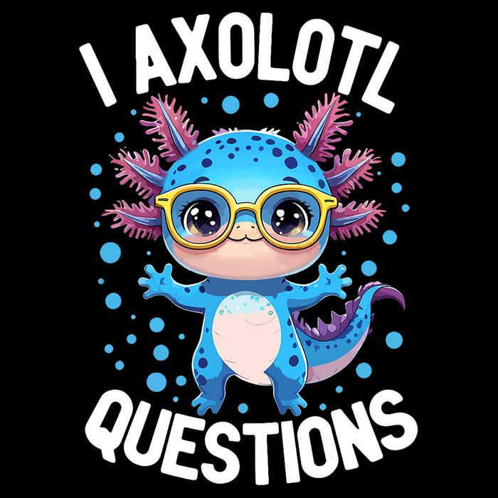 I Ask Axolotl Questions Funny  Cute Salamander  Short Acrylic Beanie