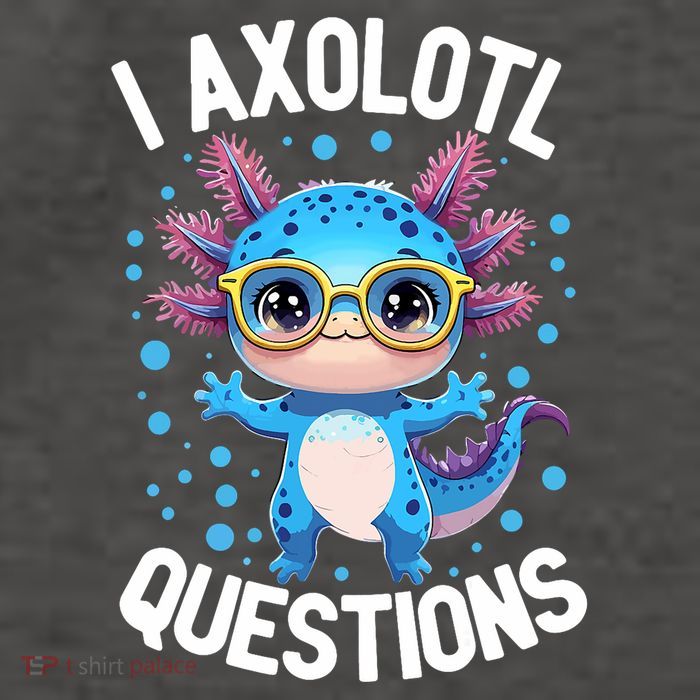 I Ask Axolotl Questions Funny  Cute Salamander  Vector Backpack